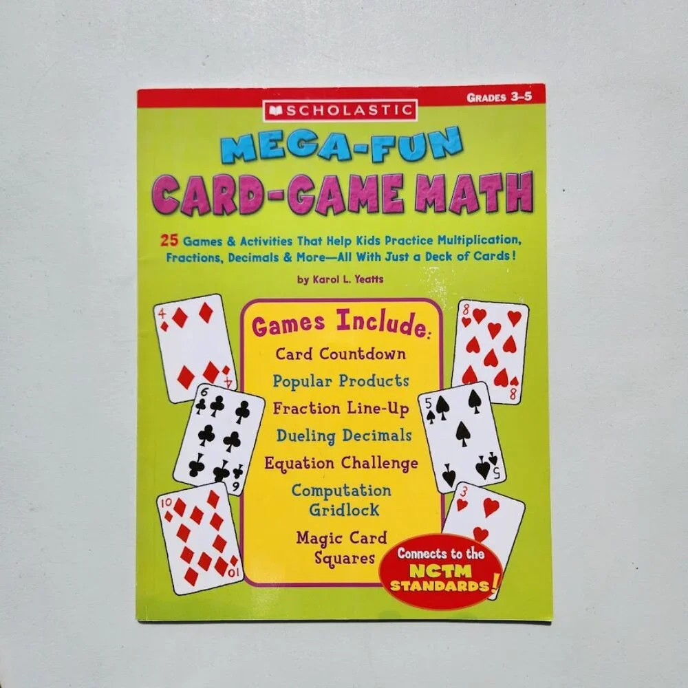 Workbook Activity Book Bundle Lot of 3 Books Multiplication Math Puzzle Card Gam